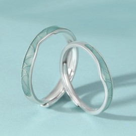 Nicoiro Pair Ring, Mesh Pattern, Made by S925 [NSPR188] Matching Couple, Silver, No Gemstone