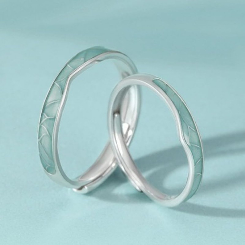 Nicoiro Pair Ring, Mesh Pattern, Made by S925 [NSPR188] Matching