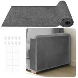 Cat Scratch Furniture Protector,Trimmable Self-Adhesive Furniture Protectors from Cats Scratching, DIY Climbing Scratcher Couch Protector,Cat Scratching Mat Pad for Indoor(78.7x15.8in, Dark Gray)