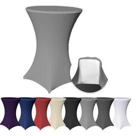 EXKLUSIV HEIMTEXTIL Stretch Bar Table Cover for Bistro Table with 4 Foot Tabs Elastic Diameter 80-85 x 110-120 cm Bordeaux