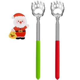 Back Scratcher, Telescopic Bear Claw Back Scalp Scratchers Massager with Soft Rubber Handles, Stocking Stuffers Gifts for Men Women Adults, Portable Hand Massage Tool for Human and Pets(2 Pack)