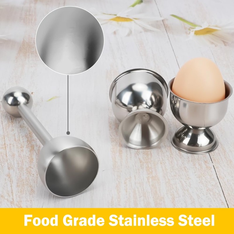 Mulaibdin Egg Cracker Topper Set of 6, 6 Egg Cups
