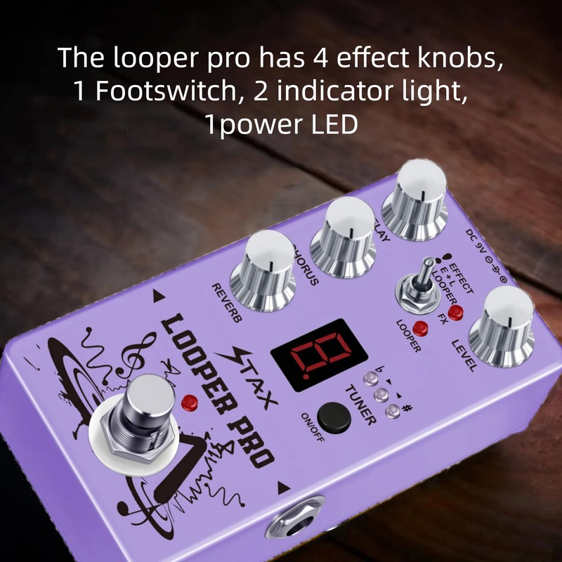 Stax RE-05 Looper Pro Pedal 5Modes Multi Effects Guitar Pedal