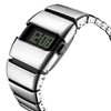 BENLYDESIGN Unique Metal Wristwatch, Cool Stainless Steel Men's Futuristic Digital