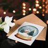 Wee Blue Coo Winter Cabin Trees Snow Globe Festive Fun