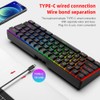 Teclado inalámbrico para Gaming, retroiluminación RGB, 61 Teclas Recargable, 2.4G,