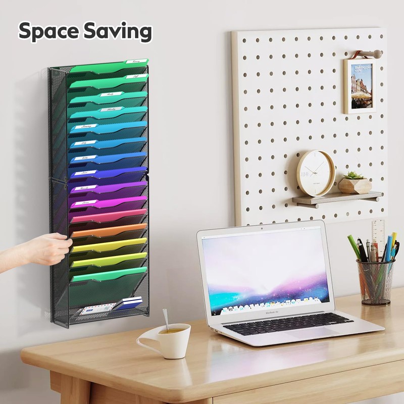 samstar 16 Tier Wall File Organizer Hanging Wall File Holder