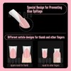 NOVO OVO White French Tip Short Duck Nail Tips Press