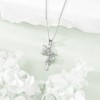 JERWLI Butterfly Cross Necklace 925 Sterling Silver Butterfly Cross Pendant