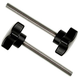 Kasteco 2 Pack M8 x 60mm (5/16" x 2-3/8") Thread Replacement Star Hand Knob Tightening Screw for Umbrella Base Replacement