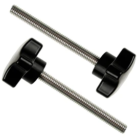 Kasteco 2 Pack M8 x 60mm (5/16" x 2-3/8") Thread Replacement Star Hand Knob Tightening Screw for Umbrella Base Replacement
