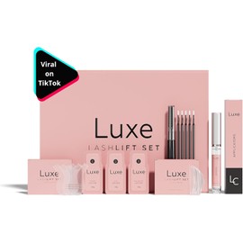 Luxe Cosmetics-Kit de levantamiento de pestañas-Nueva versión con almohadillas para orejas,fácil de aplicar y acabado duradero-Resultados profesionales hasta 8 semanas desde casa-Cosméticos de lujo