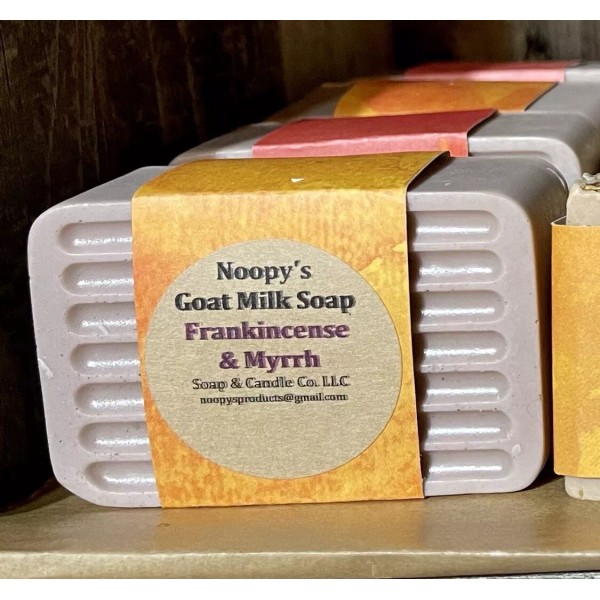 Noopy's 2 Bath Size FRANKINCENSE & MYRRH GOAT MILK Soaps