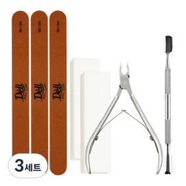 Deli Beauty nail care basic set, nipper + pusher + wood file 3p + sanding 2p, 3 sets / 델리뷰티 네일케어 기초세트, 니퍼 + 푸셔 + 우드파일 3p + 샌딩 2p, 3세트