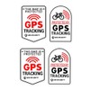 4pcs 2.76'' Anti-Theft GPS Bike Security Sticker, Waterproof Exterior Accessories