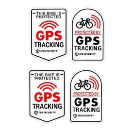 4pcs 2.76'' Anti-Theft GPS Bike Security Sticker, Waterproof Exterior Accessories with This Bike is Protected Text - for Bicycle, Motorcycle, E-Bike - Compatible with GPS Trackers| CZ85