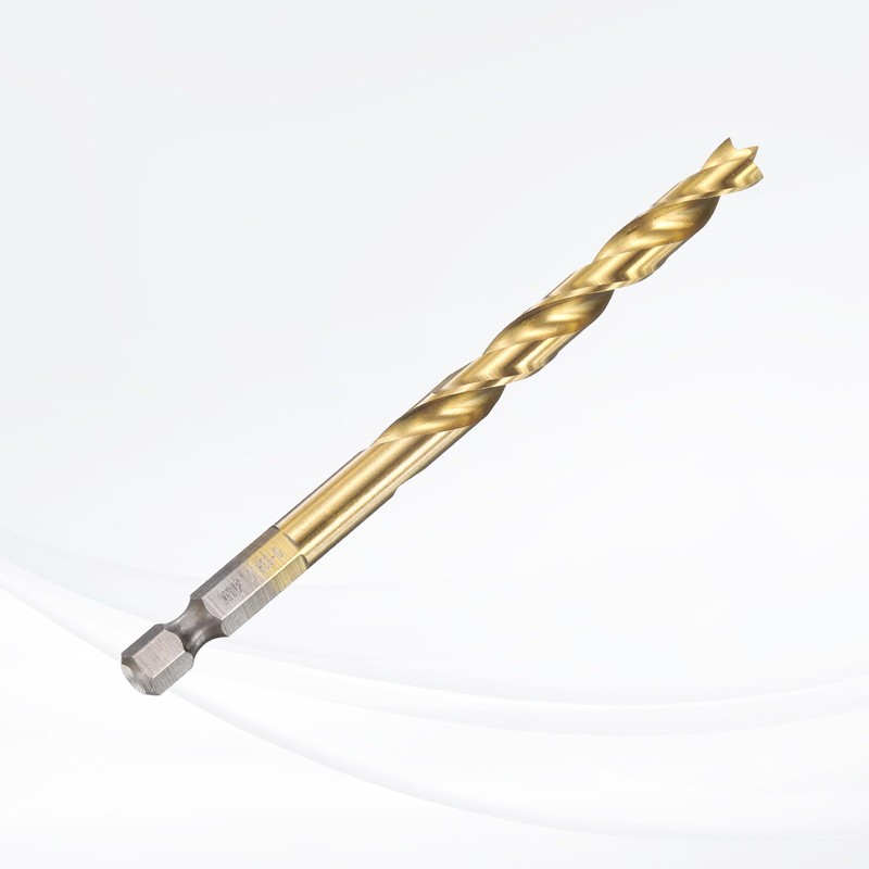 sourcing map Brad Point Drill Bits 7mm(9/32) Dia 1/4" Hex