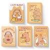 Geluode Capybara Notebooks, A5 Size, 5 Packs in 5 Designs,