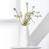 D'vine Dev 12 Inch Ivory Elegant Oval Ceramic Vase for