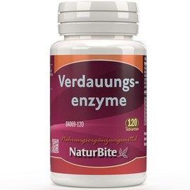 Digestive Enzymes, 120 Tablets, Naturbite. Improves the Digestive Process by Facilitating the Breakdown and Absorption of Nutrients from Food