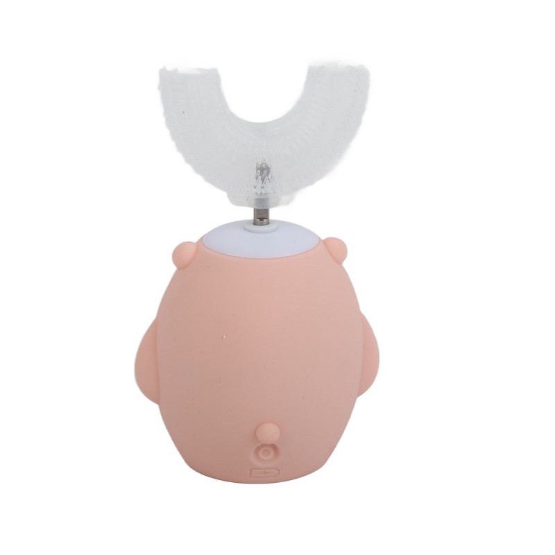 Cute Cartoon Bear Pattern U Shaped Automatic Toothbrush Electric Children