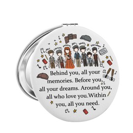 FEELMEM Newsies Musical Gift Behind You All Your Memories Compact Mirror for Newsies Musical Lovers Theatre Lovers