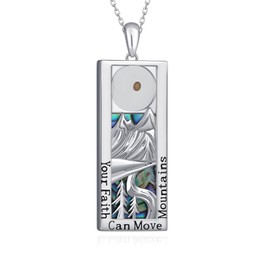 Zunxinsan Mustard Seed Necklace 925 Sterling Silver Mustard Seed Jewelry Christian Jewelry Gifts for Women