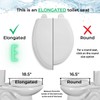 Centoco Elongated Toilet Seat, Fast-N-Lock Mounting, Lock In Place, Commercial,