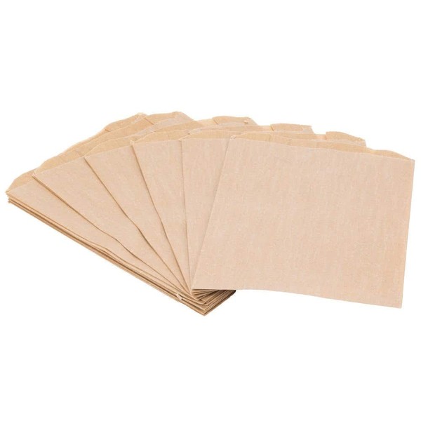 Commerical Business Restroom Bathroom Janitorial Personal Dispensers 7.5" x 10" Wax Coating Kraft Paper Sanitary Napkin Receptacle Disposable Bags Feminine Hygiene Liner- 100/Pack