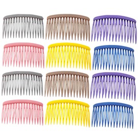 Healvian 12pcs Women Hair Combs Side Hair Clip Comb Ponytail Maker Elastic for Styling