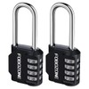 FOBOZONE Combination Locks Padlock, 4 Digit Waterproof Padlock with Resettable