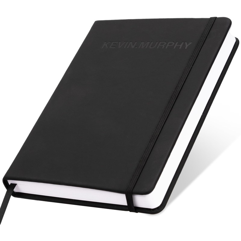 256 Pages Hardcover Leather Notebooks, 80Gsm Classic Lined Journal for