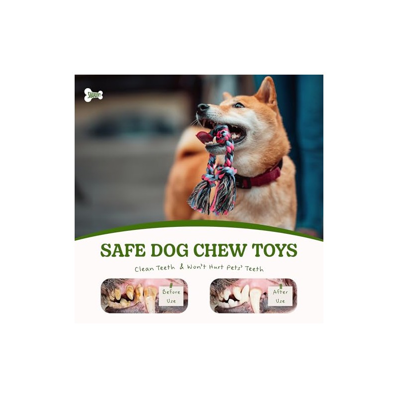 SHARLOVY Juguete de Cuerda para Cachorros, Juguete de Cuerda para