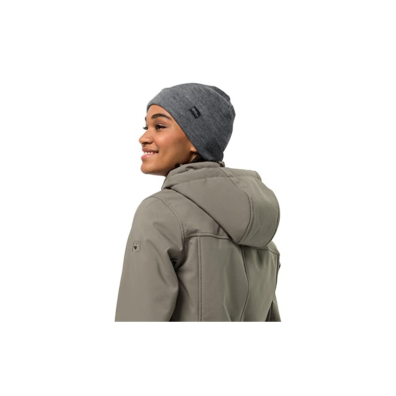 Jack Wolfskin Unisex rib hat M tze, grey heather, Einheitsgröße