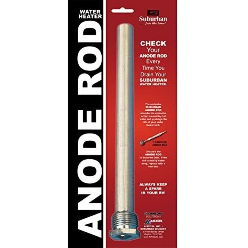 SUBURBAN MFG Aluminum Anode Rod for Water Heaters, Extends the