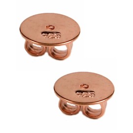 XXL Clasp for Stud Earrings Rose Gold Silver 925 | 8 mm Ear Nut for Large Earrings and Large Pierced Earring Lifter | Back Stud | Ear Stopper | Butterfly Clasps