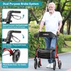 Rollator Walkers for Seniors, 10" Big Rubber Wheels All Terrain