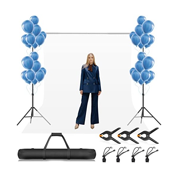 GLOSHOOTING Backdrop Stand for Photoshoot, 8.5 x 10 ft Heavy