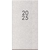 2025 Pocket Diary Slim Silver Glitter Stylish Hardcover Week to