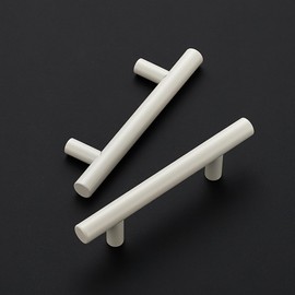 Ravinte 12 Pack | 5 Inch Cabinet Pulls White Stainless Steel Kitchen Drawer Pulls Cabinet Handles 5 InchLength, 3 Inch Hole Center