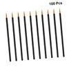 PACKOVE 100pcs Eyeliner Brushes Plastic Handle and Nylon Bristles Disposable