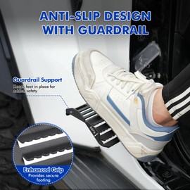 Foot Pegs with US Flag for Wrangler JK JL Gladiator JT 2007 to 2025 Door Hinge Footrests with Anti-Slip Surface & 120°Ergonomic