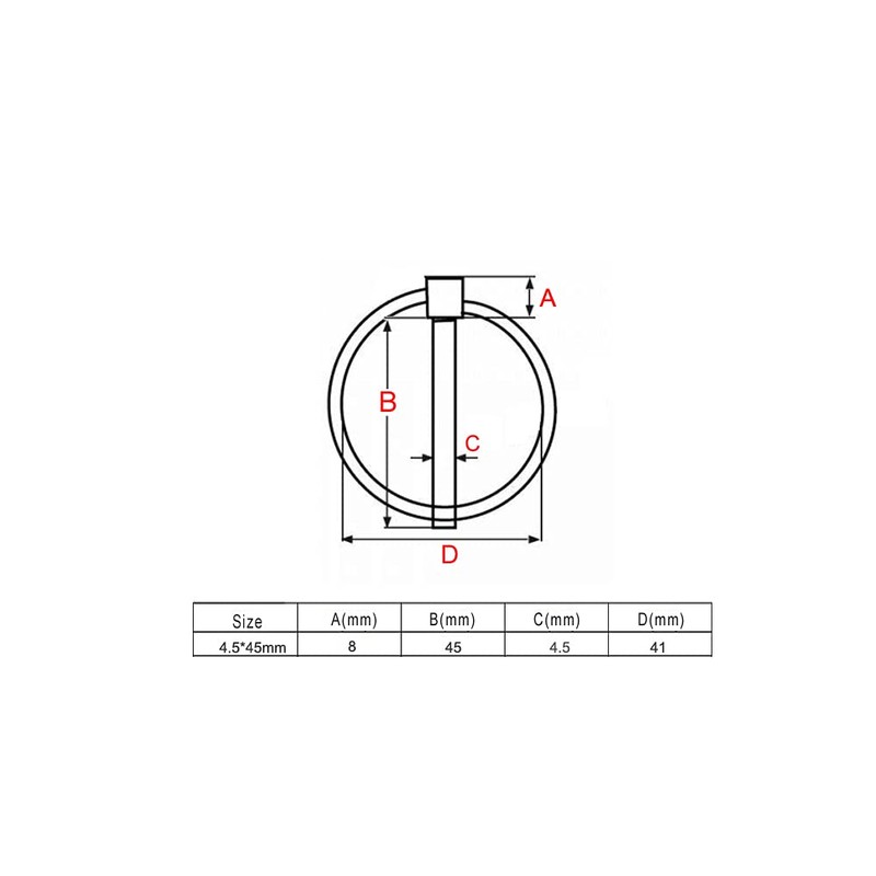 316 Stainless Steel 3/16" Lynch pins Linch Pin (4.5mm x