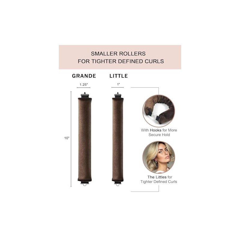 Rizador de Pelo Sin Calor, 4pcs Tubos para Cabello, Rizador