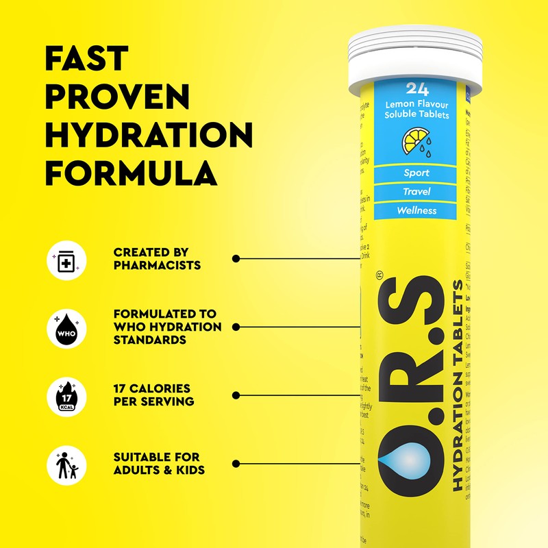 O.R.S Hydration Tablets with Electrolytes, Vegan, Gluten and Lactose Free