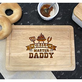 Grill Master Daddy BBQ Rectangle Chopping Board Fathers Day Gift