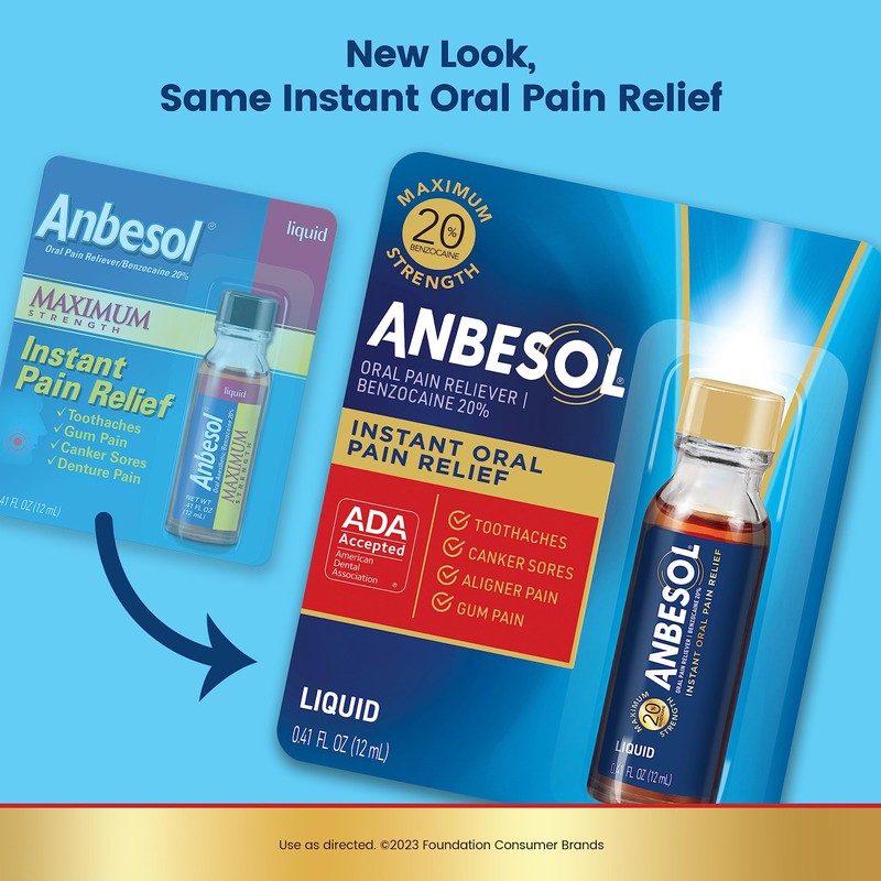Anbesol Maximum Strength Oral Anesthetic Liquid - 0.41 fl oz
