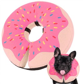 Gimars Large Inflatable Dog Cone Alternative Dog Donut Collar After Surgery, Soft Neck Pillow Recovery Cone, Elizabethan Collar Alternative for Medium Dogs