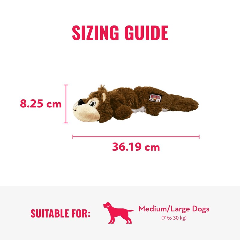 KONG - Scrunch Knots Squirrel - Internal Knotted Ropes and