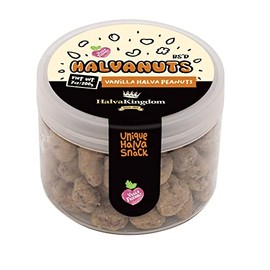 Halva Kingdom Tahini Halva Covered Sweet Gourmet Nuts (VANILLA HALVA PEANUTS)